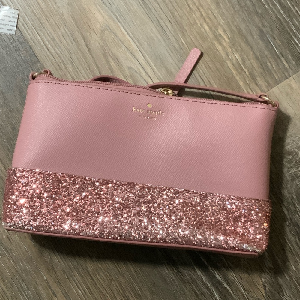 Kate Spade Pink Glitter Clutch